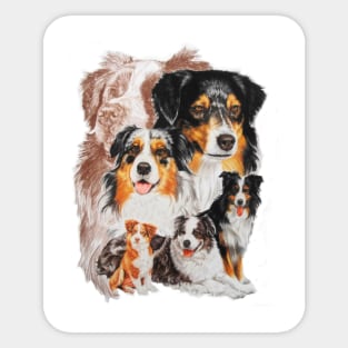 Australian Shepherd Medley Sticker